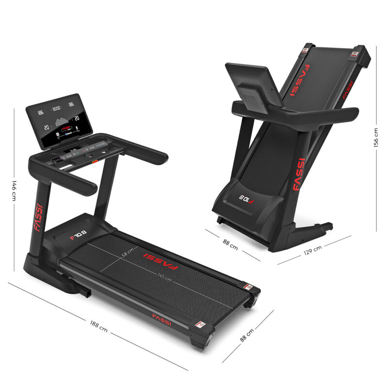 Tapis Roulant Fassi F 10.8 - Tapis Roulant Elettrico 3,5 Hp con 20 livelli di inclinazione - immagine 8
