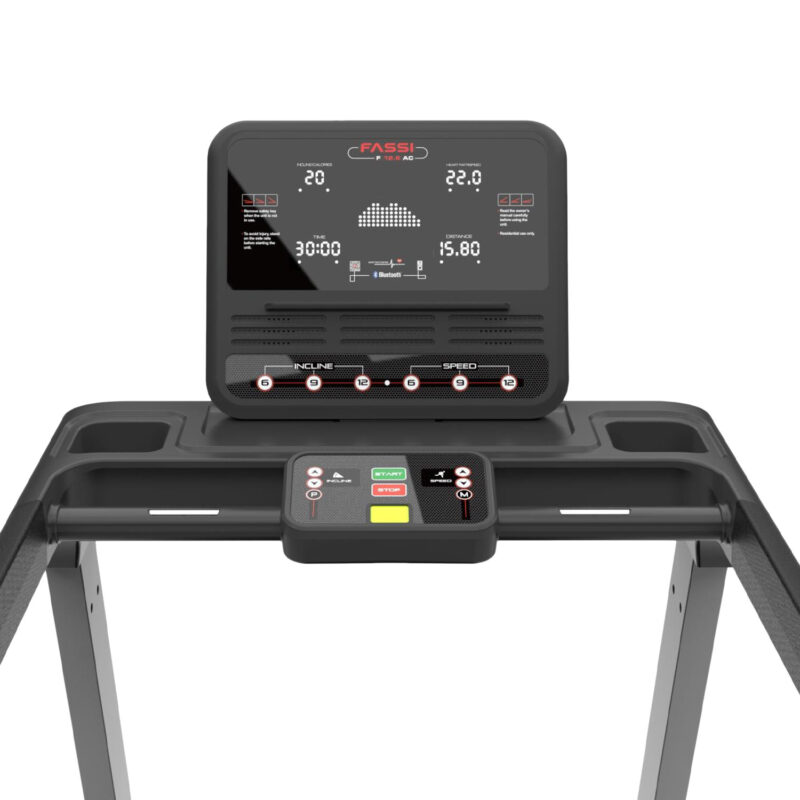 Tapis roulant Fassi 12.6 AC - Tapis roulant Elettrico 3 Hp con inclinazione 20% e 34 programmi di corsa - immagine 7