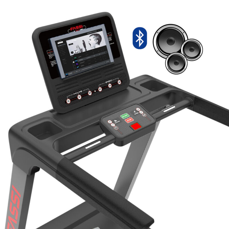 Tapis roulant Fassi 12.6 AC - Tapis roulant Elettrico 3 Hp con inclinazione 20% e 34 programmi di corsa - immagine 6