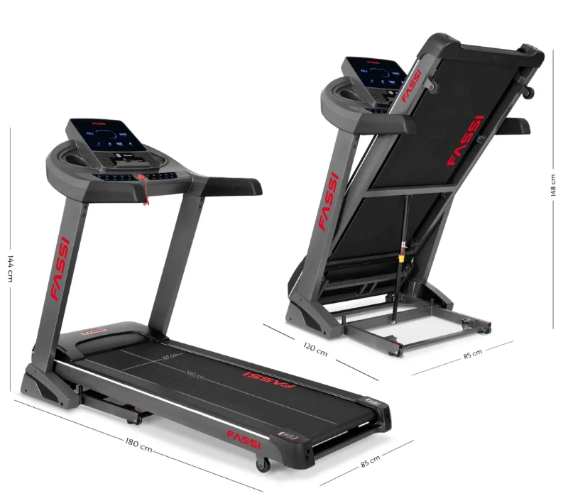 Tapis roulant Fassi F 9.0 - Tapis Roulant Elettrico, motore 3 Hp, inclinazione elettrica 20%, Fitness Training App - immagine 11