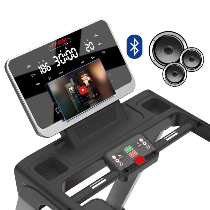Tapis Roulant Fassi F 9.1 - Tapis roulant elettrico 3 Hp e 20 livelli di inclinazione con 33 programmi di allenamento - immagine 3