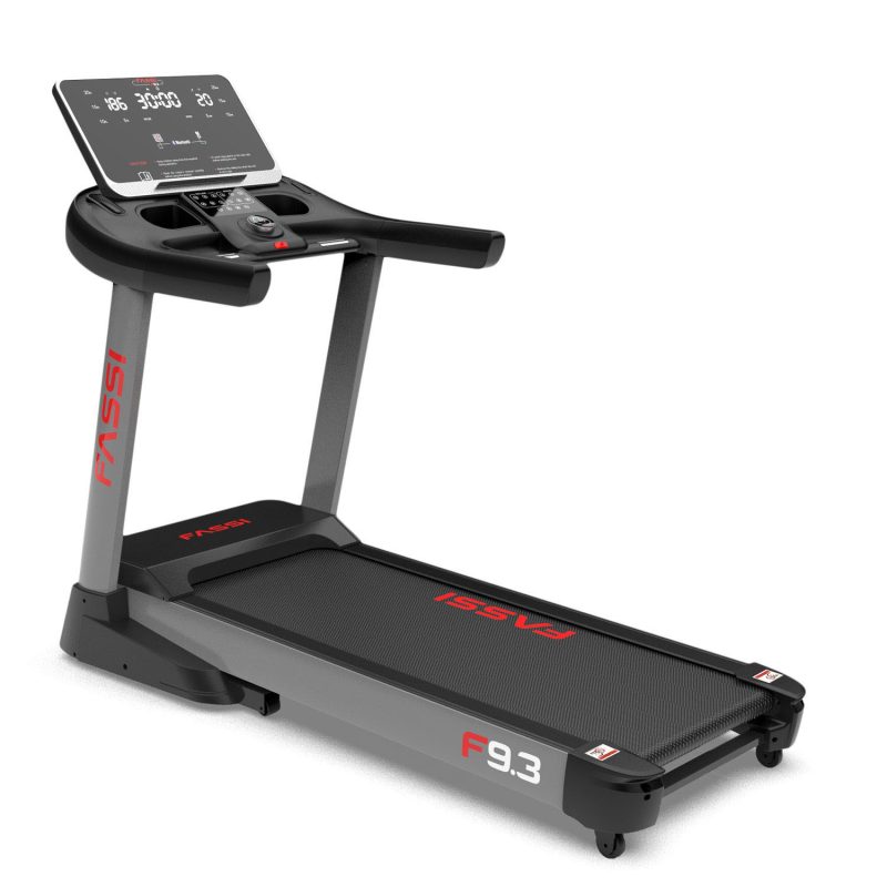 Tapis roulant Fassi FT-F9.3 HRC - Tapis Roulant Elettrico 3,5 Hp con 20 livelli di inclinazione, speakers mp3 e fascia cardio inclusa
