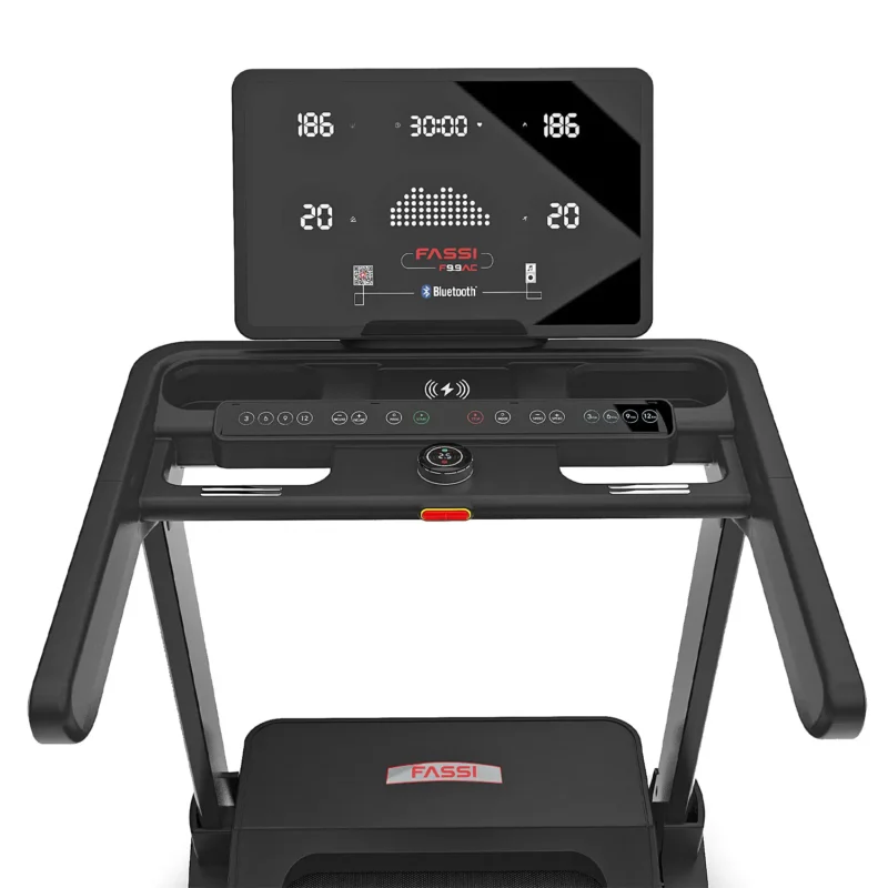 Tapis roulant Fassi 9.9 AC - Tapis Roulant Elettrico 3 Hp con 6 finestre LED prestazioni, 29 programmi di allenamento - immagine 8