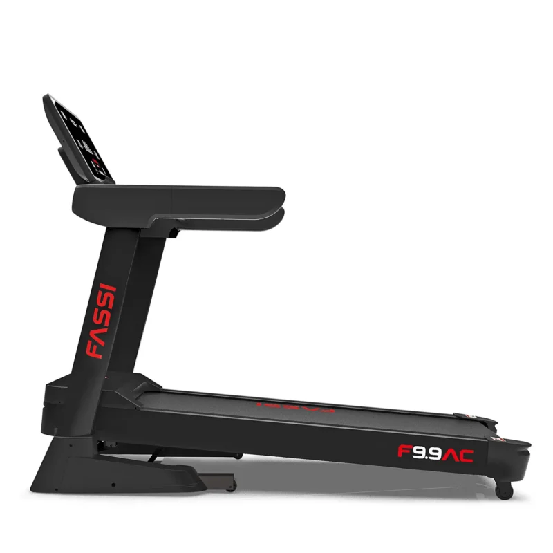 Tapis roulant Fassi 9.9 AC - Tapis Roulant Elettrico 3 Hp con 6 finestre LED prestazioni, 29 programmi di allenamento