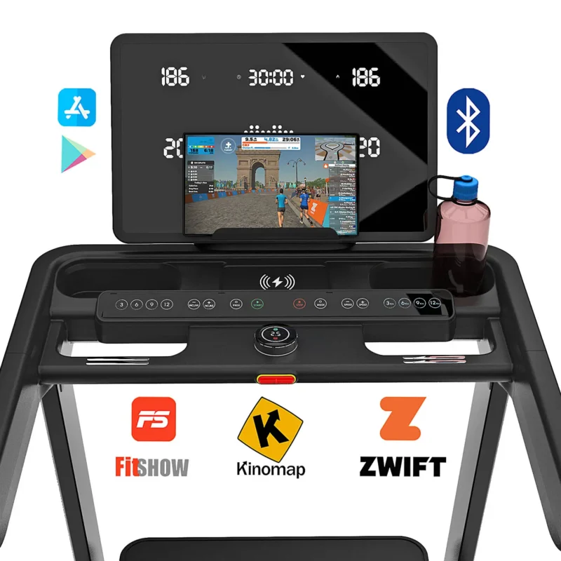 Tapis roulant Fassi 9.9 AC - Tapis Roulant Elettrico 3 Hp con 6 finestre LED prestazioni, 29 programmi di allenamento - immagine 10