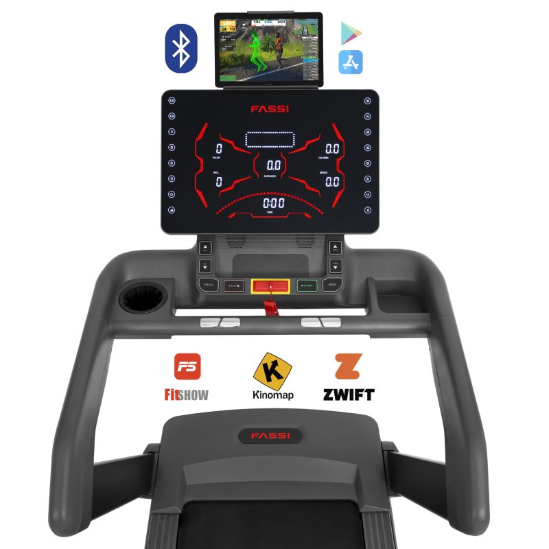 Tapis roulant Fassi T70 CLUB - Tapis Roulant Elettrico, motore 4 Hp a corrente alternata, 73 programmi di allenamento - immagine 5