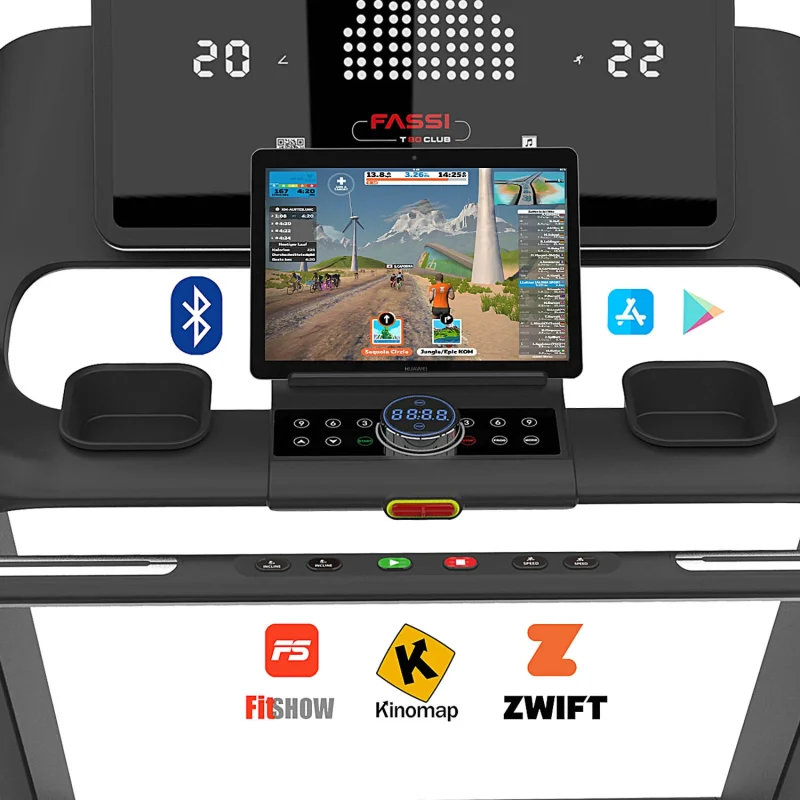 Tapis roulant Fassi T80 - Tapis Roulant Elettrico, motore 4 Hp a corrente alternata, velocità 24 km/h, per utenti fino a 180 Kg - immagine 4