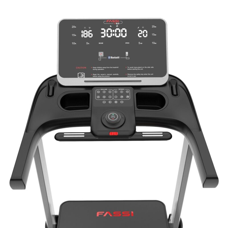 Tapis roulant Fassi FT-F9.3 HRC - Tapis Roulant Elettrico 3,5 Hp con 20 livelli di inclinazione, speakers mp3 e fascia cardio inclusa - immagine 3