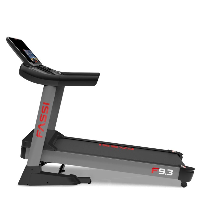Tapis roulant Fassi FT-F9.3 HRC - Tapis Roulant Elettrico 3,5 Hp con 20 livelli di inclinazione, speakers mp3 e fascia cardio inclusa