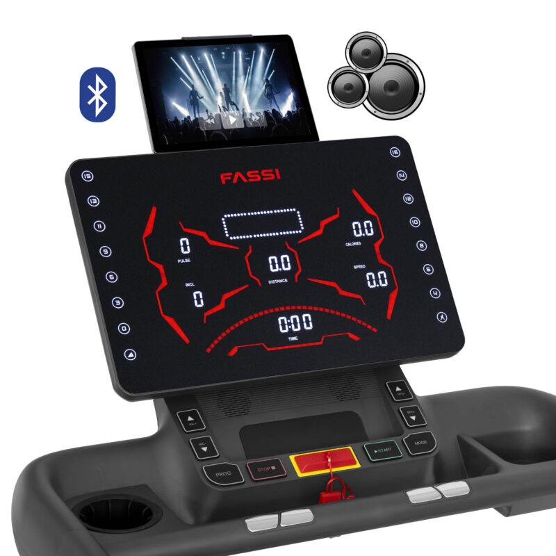 Tapis roulant Fassi T70 CLUB - Tapis Roulant Elettrico 4 Hp con 73 programmi di allenamento - immagine 5