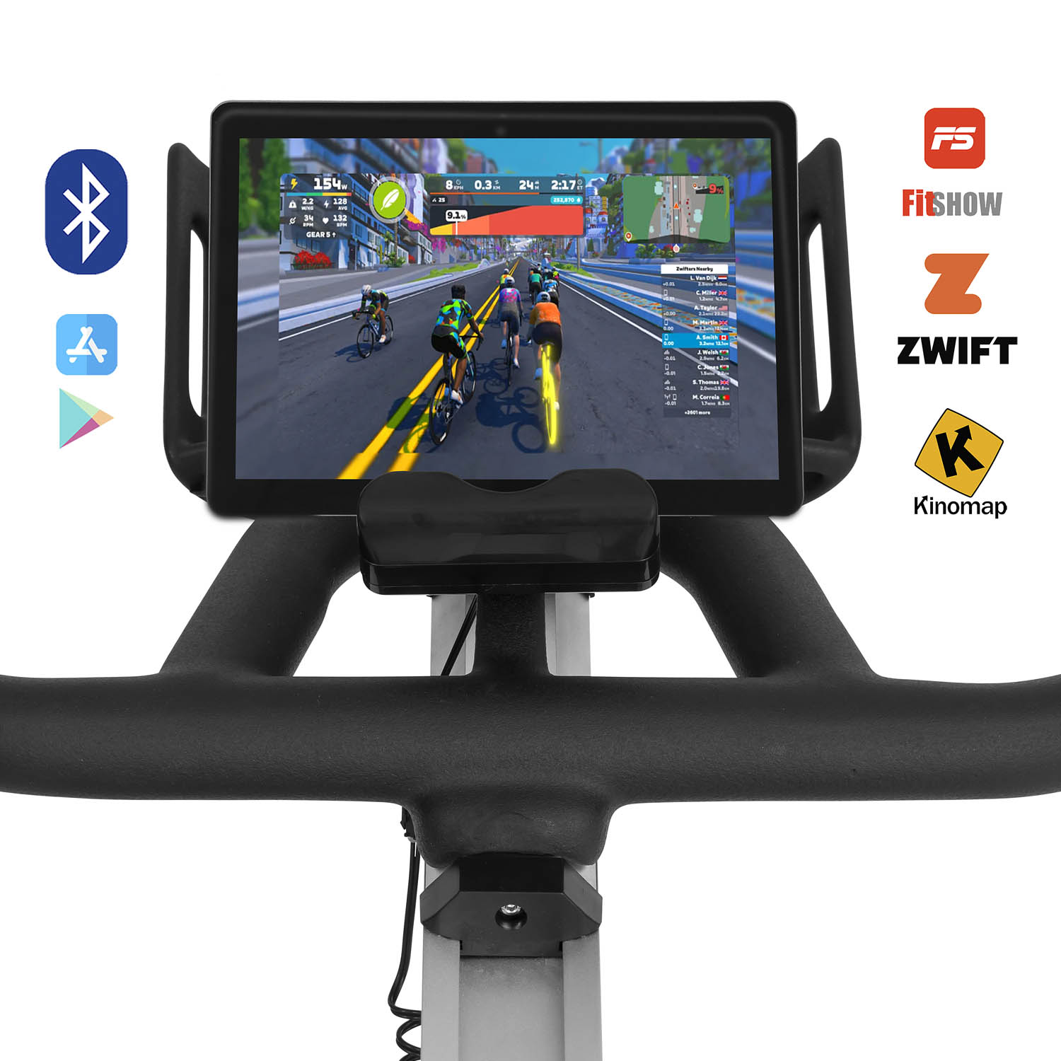 Fitvids Fan Bike Verticale Per Allenamento Cardio E HIIT, Sella E Manubrio Regolabili, Resistenza Ad Aria, Display LCD, Peso Max 158 Kg